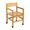 Classic Solid Wood Arm Chair with Casters
